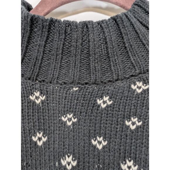 NWT Chaps Ski Sweater Black Fair Isle Winter Pullover Size M - Picture 3 of 8